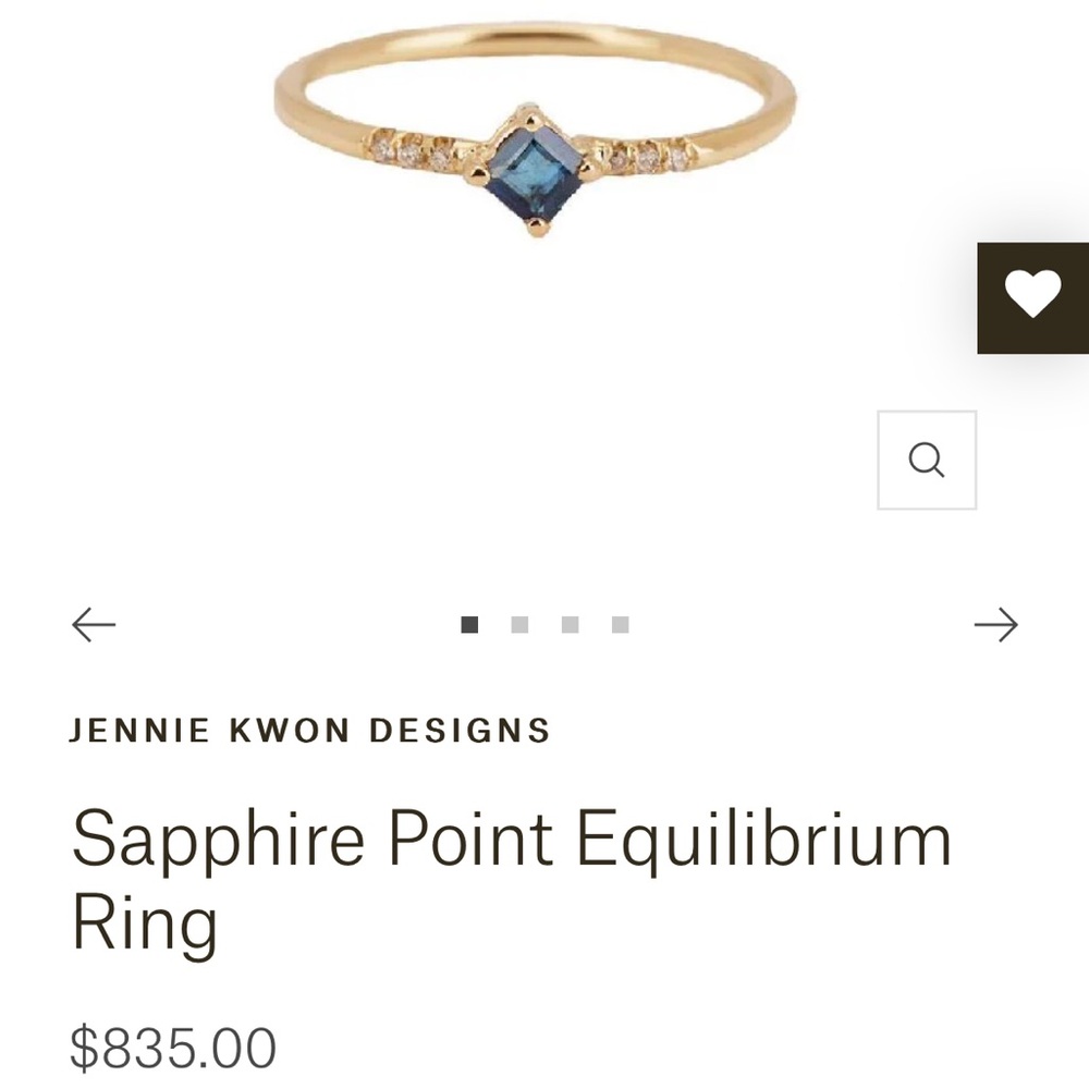 Jennie Kwon Sapphire Point Equilibrium Ring (size 5.75/6)
